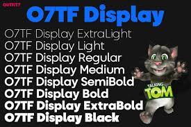 폰트 O7TF Display